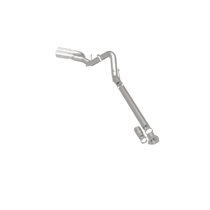 MagnaFlow 08-17 Ford F-250/F-350/F-450 4.6L/6.7 DPF-Back SS 4in Dual Single Passenger Side Rear Exit exhaust system.