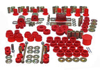 Energy Suspension 63-82 Chevrolet Corvette Red Hyper-flex Master Bushing Set components for suspension upgrades.