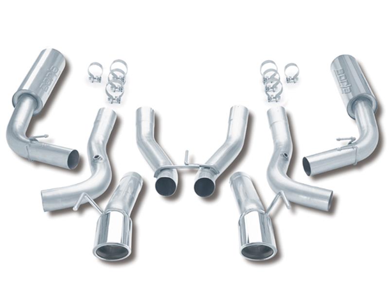 Borla 96-02 Viper GTS/R/T-10 Coupe/Convertible 2dr w/ 2.5in Inlets SS Catback Exhaust System components Main image