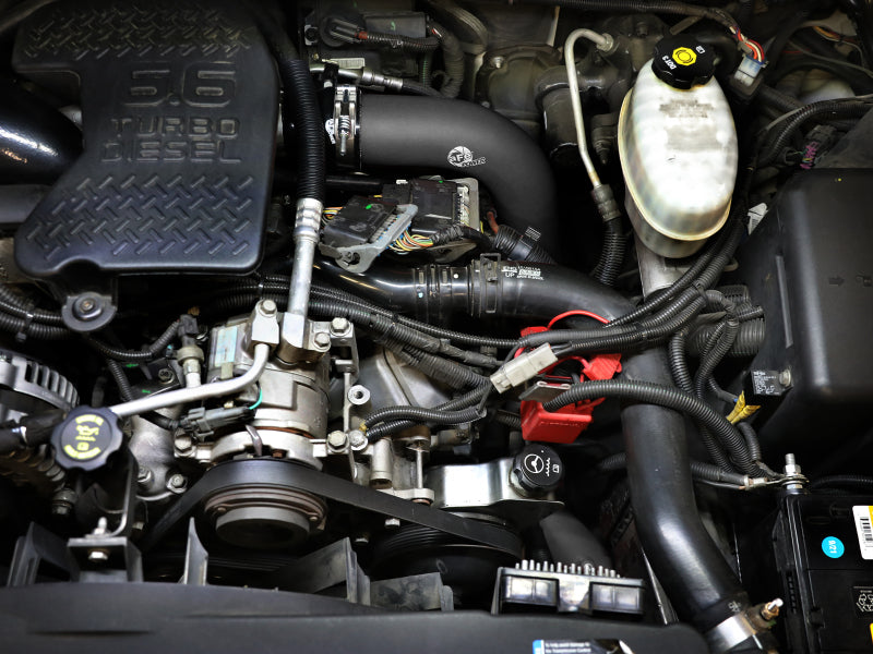 aFe 06-10 GM Diesel Trucks V8 6.6L BladeRunner Aluminum Hot & Cold Charge Pipe Kit - Black Secondary image