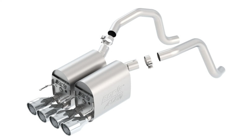 Borla 05-08 Chevrolet Corvette Coupe/Conv 6.0L/6.2L 8cyl Aggressive ATAK Exhaust (rear section only) with polished tips.
