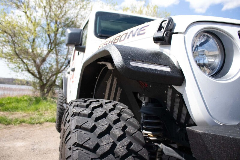 Fishbone Offroad 2018+ Jeep JL & 2020+ JT 7in Turn Signal & Side Marker Lights and Brackets Secondary image