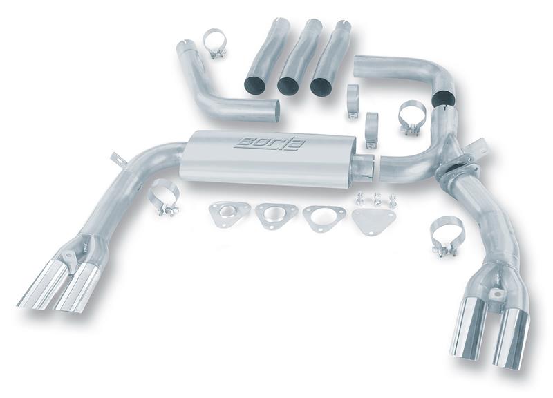 Borla 84-92 Chevrolet Camaro / Pontiac Trans Am 5.0L/5.7L V8 3in Adj SS Cat-Back Exhaust w/ Adapters Main image