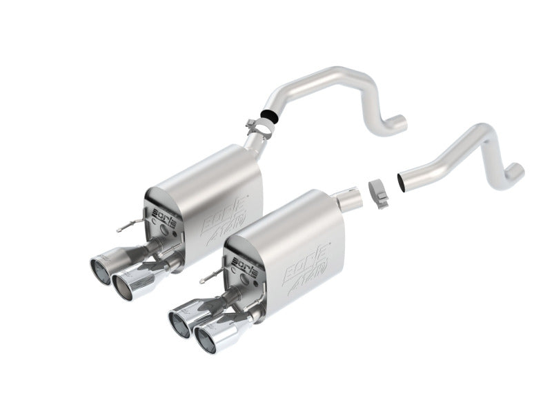 Borla 09-12 Chevy Corvette C6 Coupe/Convertible 6.2L 8cyl Aggressive ATAK Exhaust system components. Main image