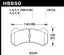 Hawk 09-11 Nissan GT-R DTC-60 Motorsports Front Brake Pads dimensions