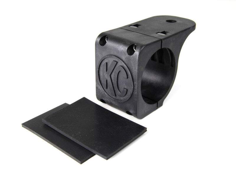KC HiLiTES Universal Tube Clamp Light Mount Bracket / 2.75in. to 3in. Bar (Single) with rubber adjustment shims.