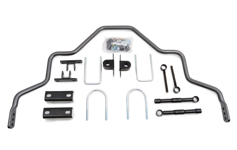 Hellwig 19-21 Chevrolet Silverado (w/ 2-4in Lift) Solid Chromoly 1-1/8in Rear Sway Bar components and installation kit.