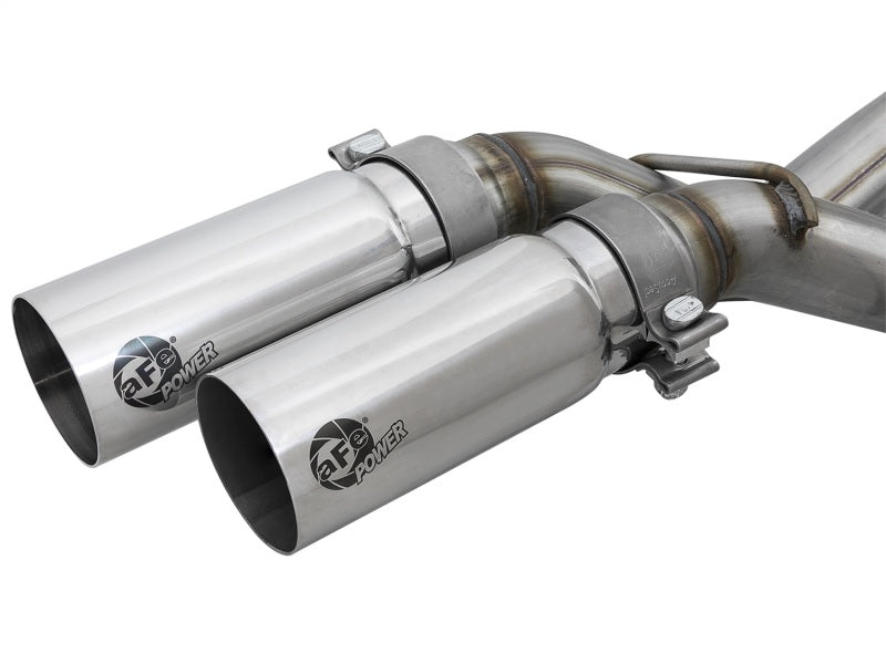 aFe Rebel Series 3in. to 2.5in. 409 SS C/B Exhaust 11-14 Ford F-150 V6-3.5L (tt) - Polished Tip Secondary image