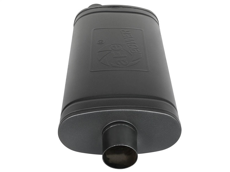 aFe MACH Force-Xp 409 SS Muffler w/ Black Finish 3in Center/Offset 22in L x 11in x 5in - Oval Body Secondary image