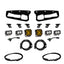 Baja Designs 2021+ Ford Bronco Amber SAE Fog Pocket Kit w/Upfitter components and wiring layout