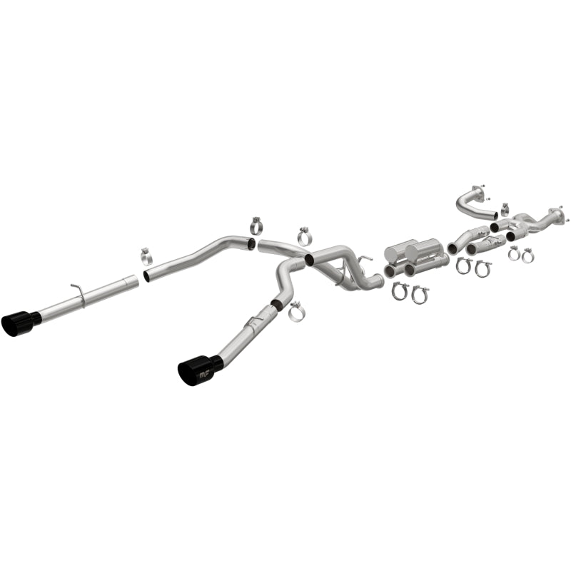 MagnaFlow 2025 Ram 1500 RHO SPEQ Series Black Chrome Cat-Back Performance Exhaust System components