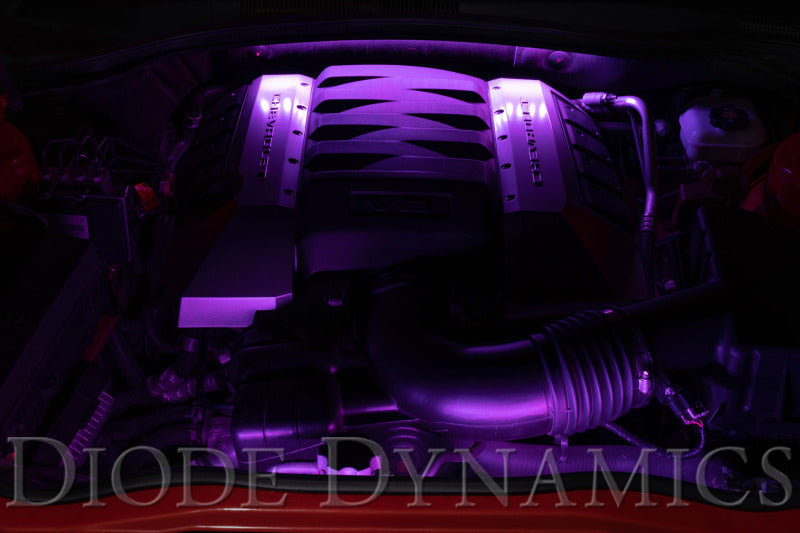 Diode Dynamics RGBW Engine Bay Strip Kit 4pc Multicolor Secondary image