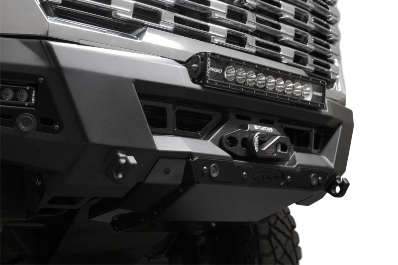 Addictive Desert Designs 24+ GMC 2500/3500 Phantom Front Bumper w/Winch- Hammer Black Secondary image