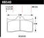 Hawk Wilwood DTC-60 Brake Pads dimensions diagram, HB540.