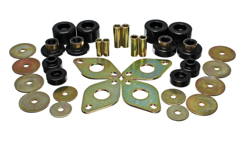 Energy Suspension 01-04 Toyota Pickup 2WD/4WD (Exc T-100/Tundra) Black Body Cab Mount Set for offroad performance upgrades Main image