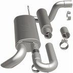 MagnaFlow 18-23 Jeep Wrangler JL 2.0L/3.6L Overland Series Axle-Back Exhaust components with shiny finish.