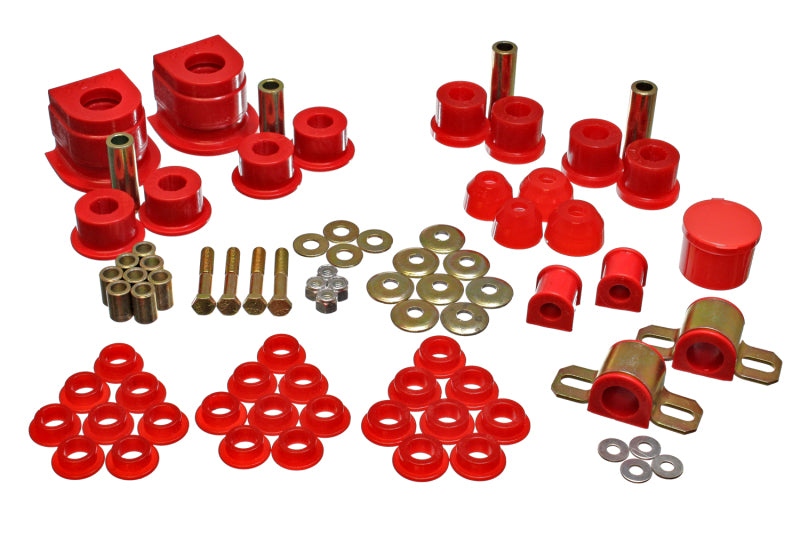 Energy Suspension 86-91 Mazda RX7 Red Hyper-Flex Master Bushing Set for offroad performance upgrades Main image