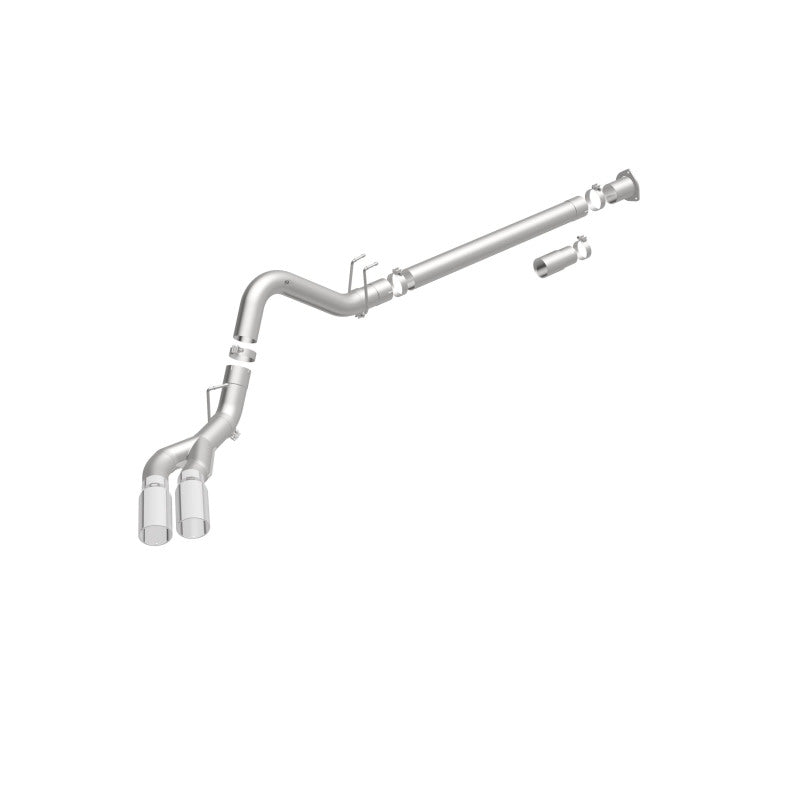 MagnaFlow 08-17 Ford F-250/F-350/F-450 4.6L/6.7 DPF-Back SS 4in Dual Single Passenger Side Rear Exit exhaust system