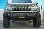 DV8 Offroad 2021 Ford Bronco Capable Bumper Slanted Front License Plate Mount on a Ford Bronco
