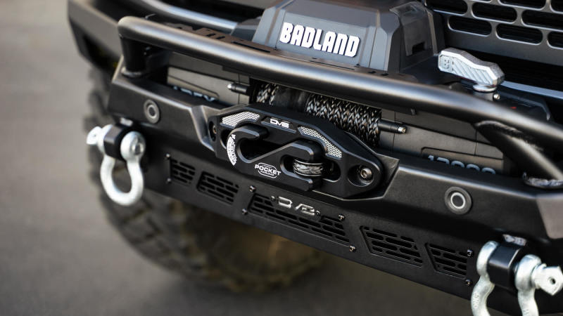 DV8 Offroad 21-23 Ford Bronco Spec Series Front Bumper with winch and skid plate