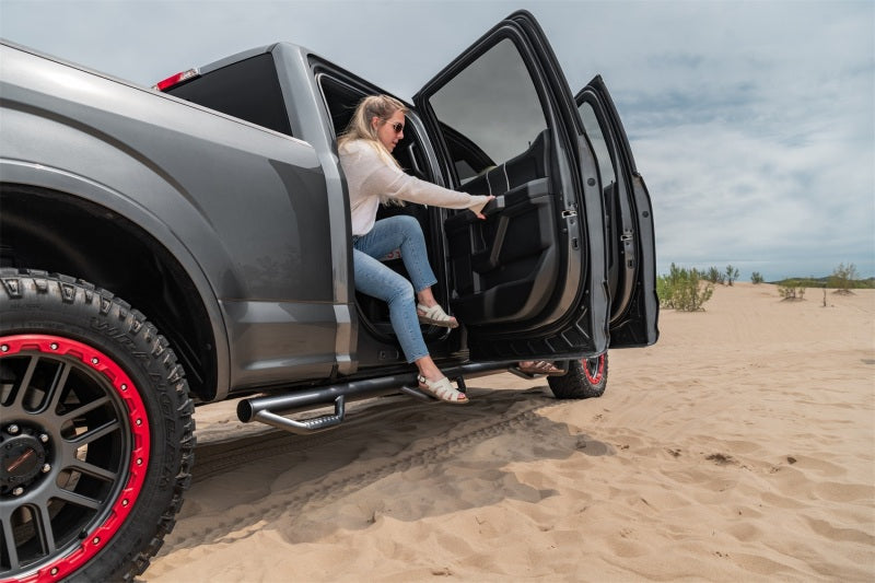 N-Fab Nerf Step 15-17 Ford F-150 SuperCrew 6.5ft Bed - Tex. Black - Bed Access - 3in Secondary image