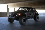 DV8 Offroad 18-23 Jeep Wrangler JL Slim Fender Flares on a rugged black jeep