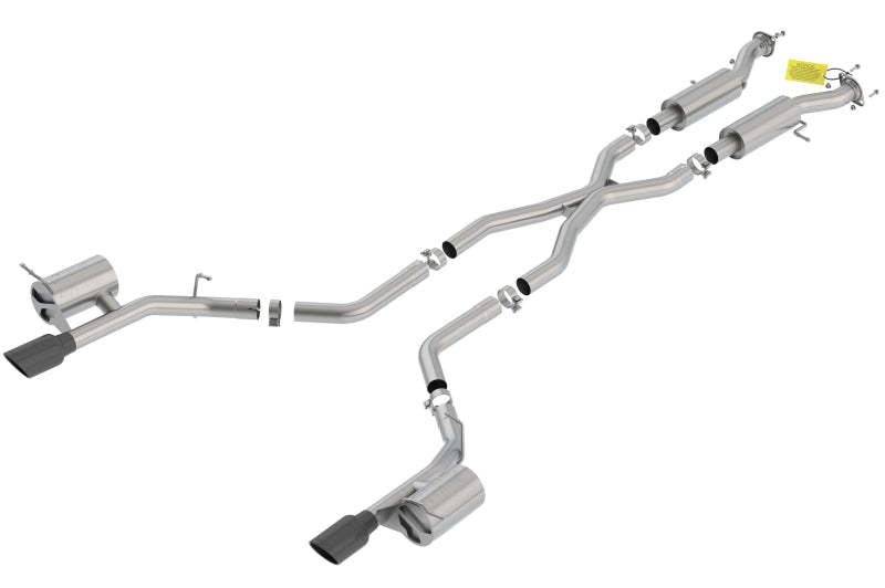 Borla 18-20 Dodge Durango SRT 6.2L V8 2.75in ATAK SS Catback Exhaust w/ BLK Chrome Tips Main image