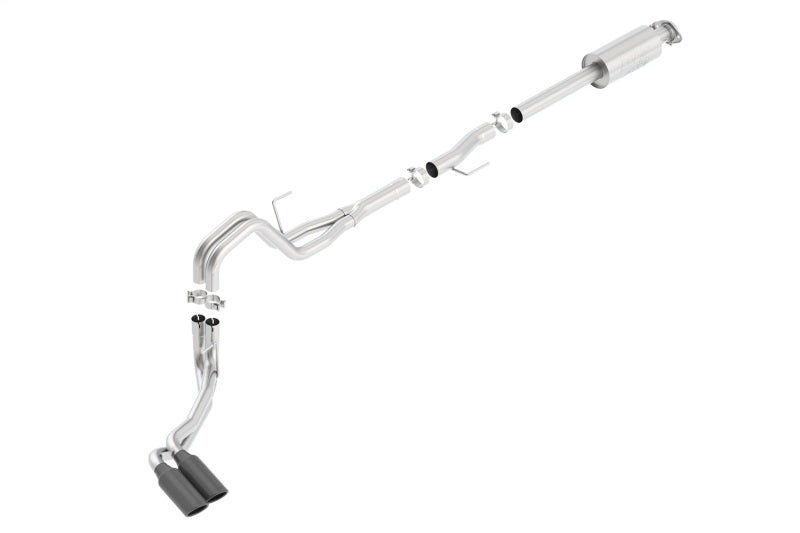 Borla 15-16 Ford F-150 3.5L EcoBoost Ext. Cab Std. Bed Black Chrome CB Exhaust ATAK Truck Side Exit exhaust system. Main image
