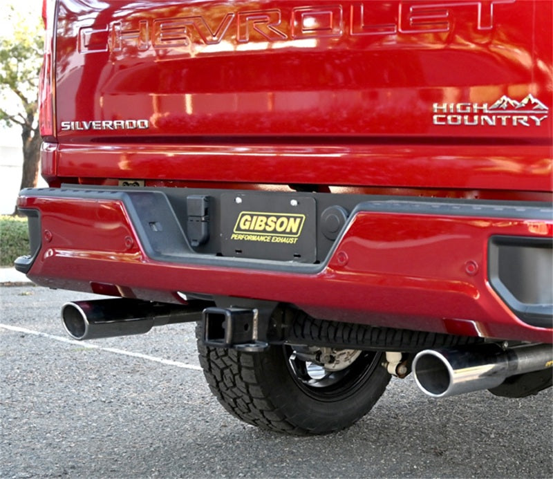 Gibson 20-22 Silverado/GMC Sierra 2500 HD 6.6L Crew Cab (Long Bed) Cat-Back Dual Split Exhaust Secondary image