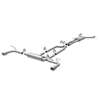 MagnaFlow 07 Audi Q7 V8 4.2L Dual Split Rear Exit Stainless Cat-Back Perf Exhaust system components.