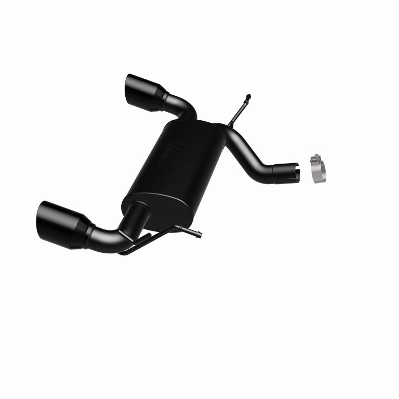 MagnaFlow 07-17 Jeep Wrangler JK 3.8/3.6L Dual Split Rear Exit Black Axle-Back Exhaust for offroad performance upgrades
