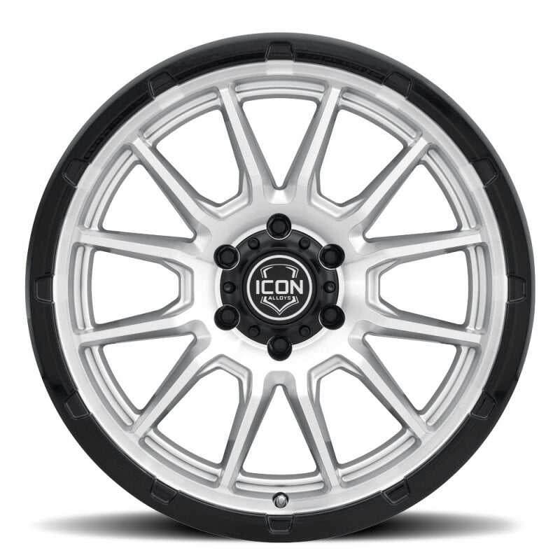 ICON Alloys Cajon 20x9 / 5x150 / 16mm / 5.625in BS Silver Machined Wheel w/ GB Lip Secondary image