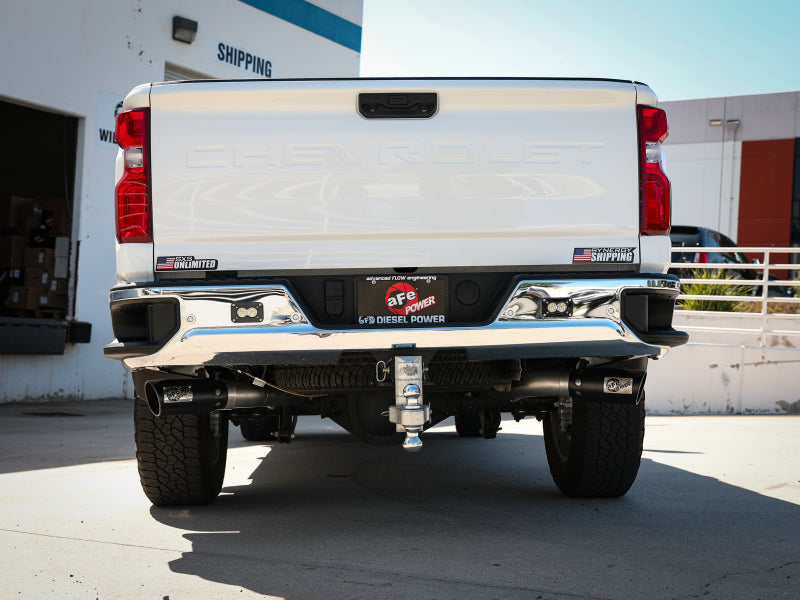 aFe Large Bore-HD 4in 409SS DPF-Back Exhaust System w/Black Tip 20 GM Diesel Trucks V8-6.6L (td) L5P Secondary image