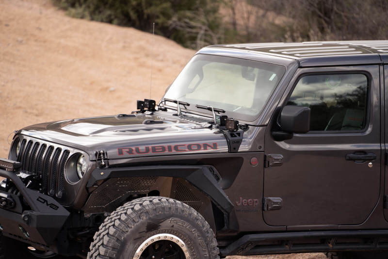 DV8 Offroad 18-22 Jeep Gladiator JT Cowl Light Bar Bracket on Rubicon