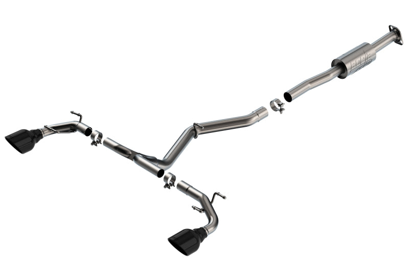Borla 22-23 Subaru BRZ/Toyota GR86 2.4L RWD AT/MT ATAK Catback Exhaust - Black Chrome Tips Main image