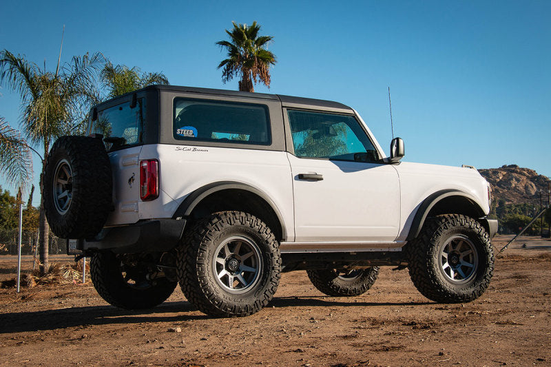 ICON 2021+ Ford Bronco 3in Lift C/O Spacer Kit on offroad tires