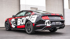 Borla 2018 Ford Mustang GT 5.0L AT/MT 2.5in S-Type Exhaust w/o Valves (Rear Section Only) installed on a black Mustang