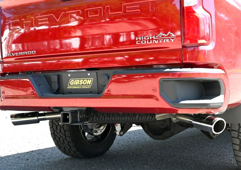 Gibson 20-22 Silverado/GMC Sierra 2500 HD 6.6L Crew Cab (Long Bed) Cat-Back Dual Extreme Exhaust Secondary image