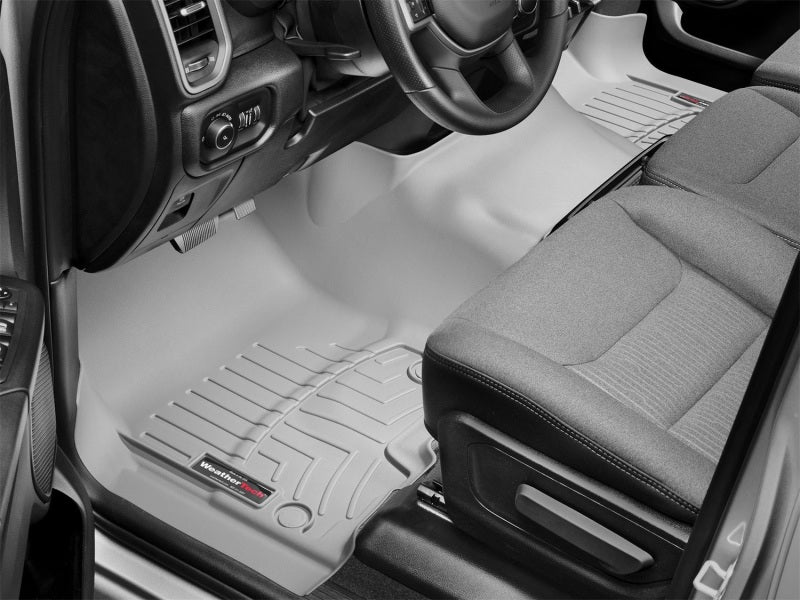WeatherTech 2019+ Dodge Ram 1500 Crew Cab/Quad Cab w/1st Row Bench Seats Front FloorLiner - Grey Secondary image