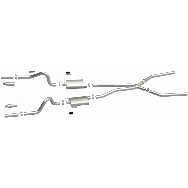 MagnaFlow SYS C/B 67-70 Mustang 2.50inch w/Tru-X exhaust system parts layout