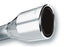 Borla 2.5in Inlet 4.5in Round Rolled Angle Cut Phantom X 7.75in Long Embossed Universal Exhaust Tips for offroad performance upgrades.