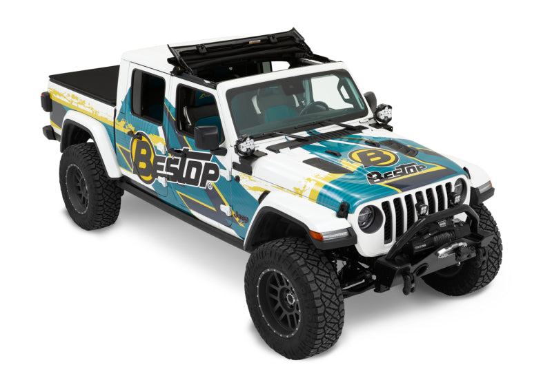 Bestop 20-26 Jeep Gladiator / 18-26 Wrangler JL Sunrider For Hardtop (Premium Black Twill) Secondary image