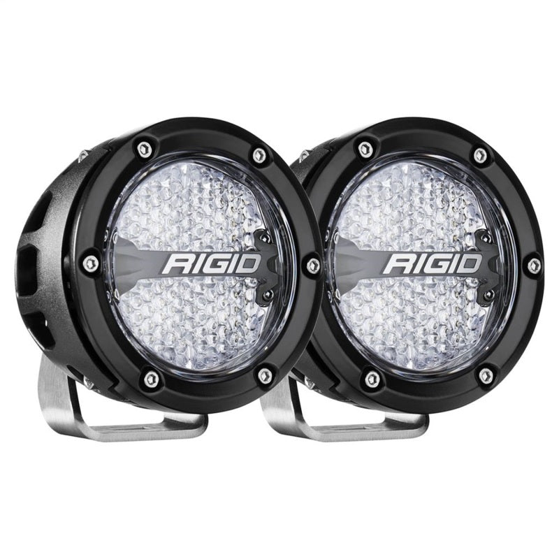 Rigid Industries 360-Series 4in LED Off-Road Diffused Beam - RGBW Backlight (Pair) for offroad lighting and electrical