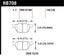 Hawk 07-08 BMW X5 3.0si/4.8i / 09-13 X5 Xdrive / 08-13 X6 Xdrive HPS Front Brake Pads specifications diagram