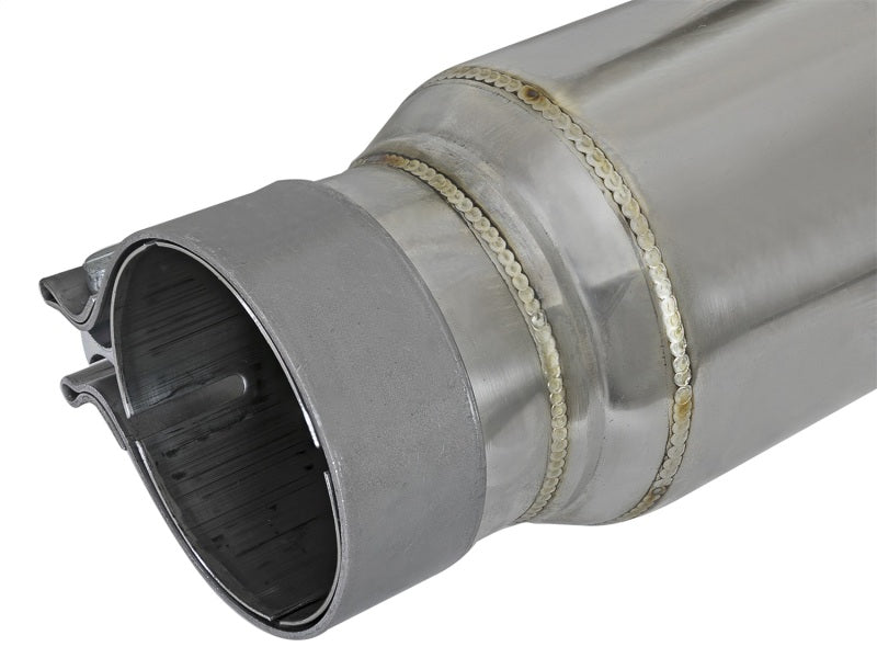 aFe MACH Force-Xp 304 Stainless Steel Resonator 2.5in Inlet/Outlet x 4in Dia x 15in Body x 19in L Secondary image