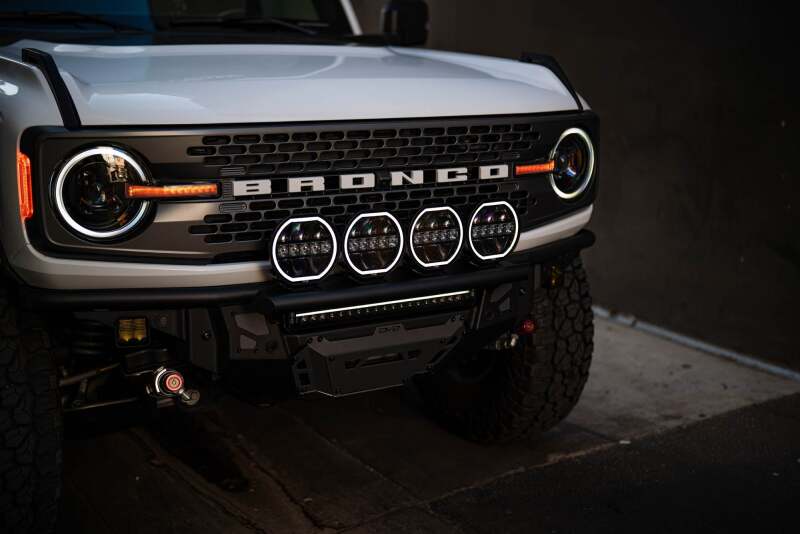 DV8 Offroad 7in Halo Elite Round Light w/ Accent Halo - White/Amber Secondary image