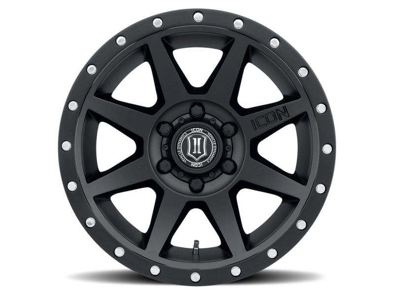 ICON Rebound 18x9 5x5 -12mm Offset 4.5in BS 71.5mm Bore Satin Black Wheel Secondary image