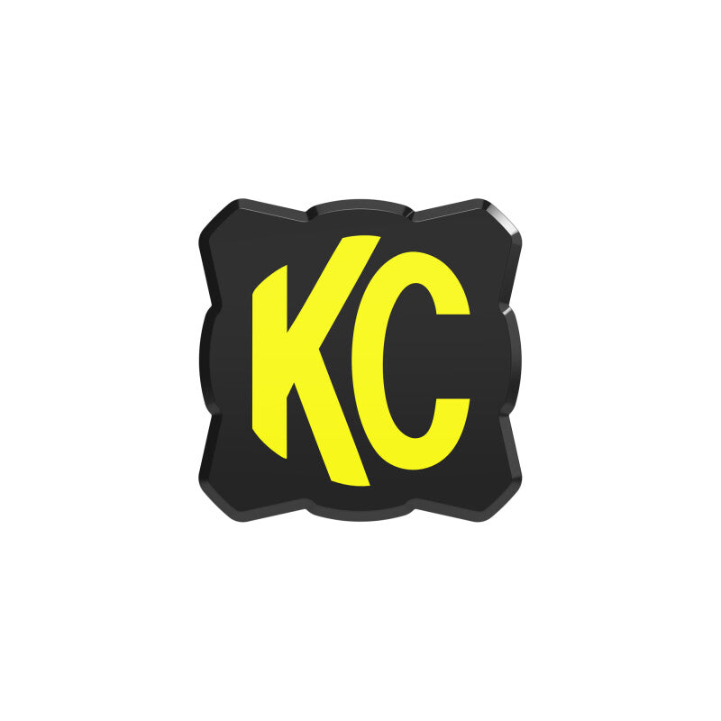 KC HiLiTES FLEX ERA 1 Single Light Cover ONLY (Black/Yellow KC Logo) for offroad performance upgrades Main image