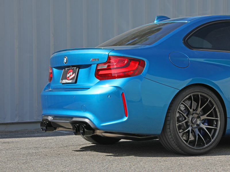 aFe 16-18 BMW M2 L6-3.0L MACH Force-Xp 3in to 2.5in 304 SS Cat-Back Exhaust System-Quad Black Tips Secondary image