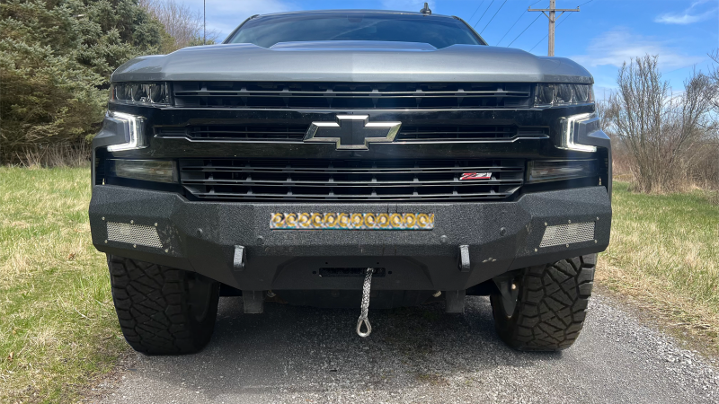 Fishbone Offroad 19-21 Chevrolet Silverado 1500 Rockfish Front Bumper - Black Texture Secondary image